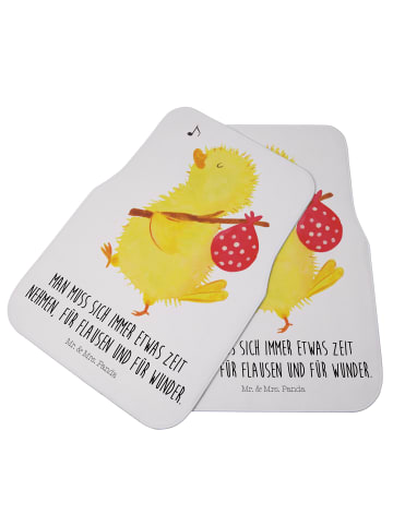 Mr. & Mrs. Panda Fußmatte Fürs Auto Küken Wander mit Spruch in Weiß