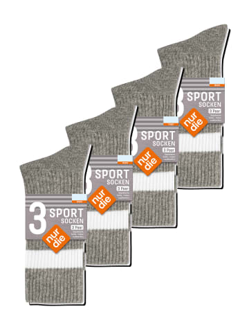 Nur Die  Freizeitsocken Sport und Alltag in weiß / grau / schwarz