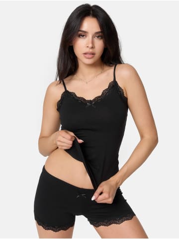 Tazzio Nachtwäsche Set "F908" in Schwarz
