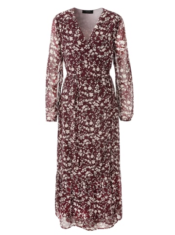 Aniston CASUAL Wickelkleid in bordeaux-sand
