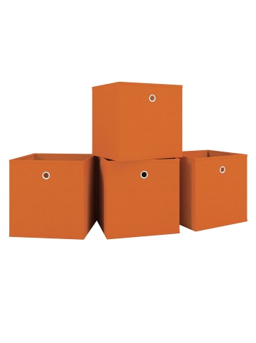 VCM  4er Set Faltbox Klappbox Aufbewahrungsbox Boxas in Orange