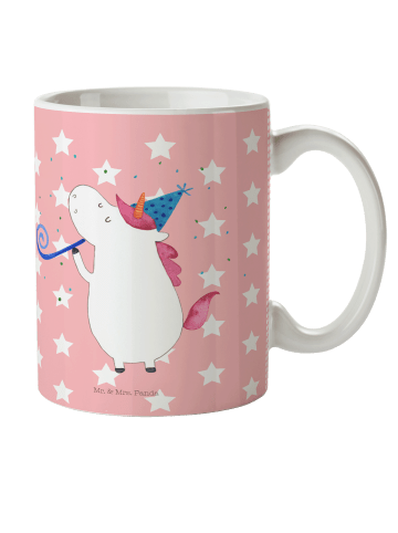 Mr. & Mrs. Panda Pott Einhorn Party ohne Spruch in Rot Pastell