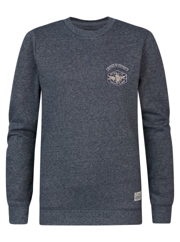 Petrol Industries Melierter Sweater Glenview in Blau