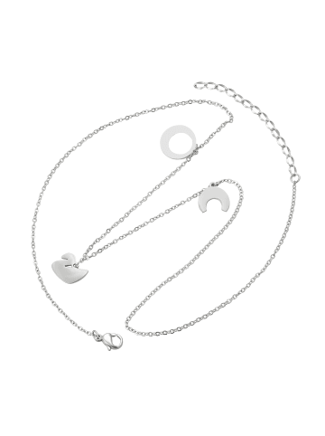 faina Women Station Necklace With Charms in Silver