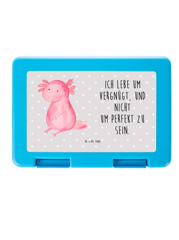 Mr. & Mrs. Panda Vesperbox Axolotl Niedlich mit Spruch in Grau Pastell
