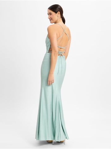 Unique Abendkleid mit Stola in türkis - 0003