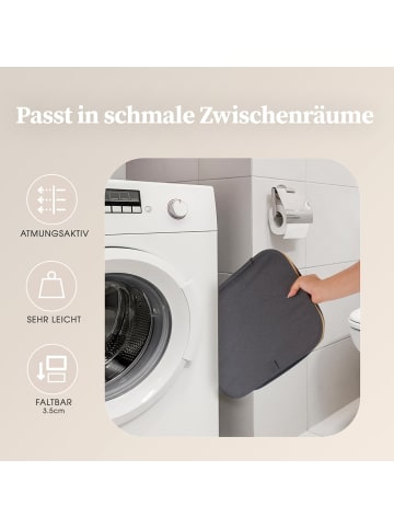 HENNEZ Aufbewahrungskorb Adrian 40l dunkelgrau mit Deckel grau