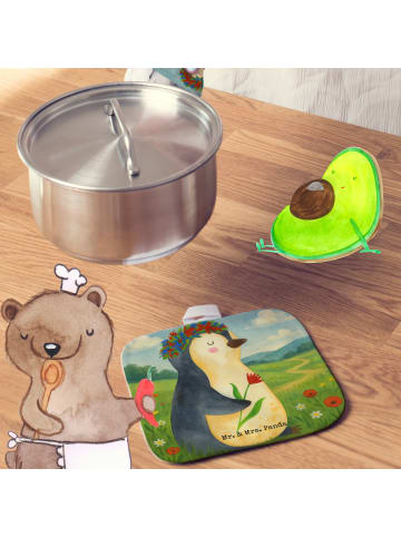 Mr. & Mrs. Panda Topflappen Pinguin Blumen Design ohne Spruch in Weiß