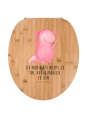 Mr. & Mrs. Panda WC Deckel Axolotl Hurra mit Spruch in Braun