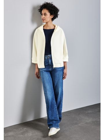 Street One 'Silk-Look Hoodie Jacke' Weiß
