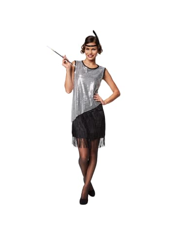 tectake Musikerin/Tänzerin, in silber, Gr. L, figurbetontes Kleid