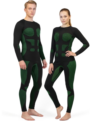 normani Funktionsunterwäsche Set Hemd + Hose Unisex in Grün