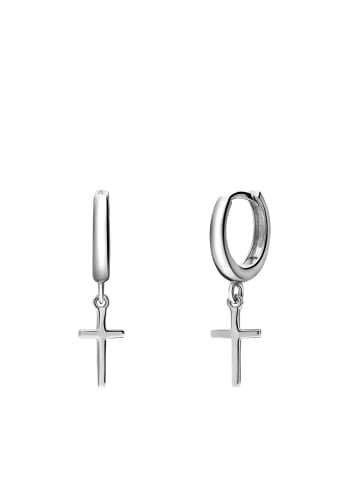 Lucardi 925 Silber Ohrringe  Kreuz