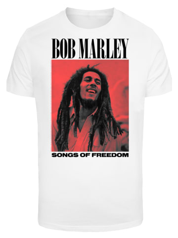 F4NT4STIC T-Shirt Bob Marley Songs Of Freedom Reggae Music in weiß