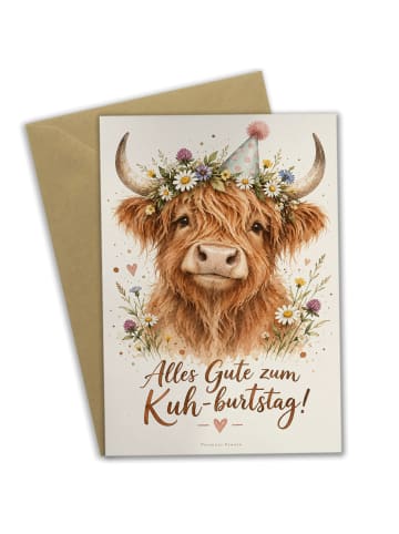 Mr. & Mrs. Panda Geburtstagskarte Kuh charmant Design mit Spruch in Weiß