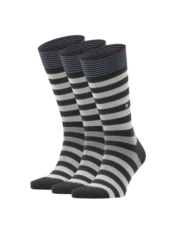 Burlington Socken 3er Pack in Schwarz/Grau