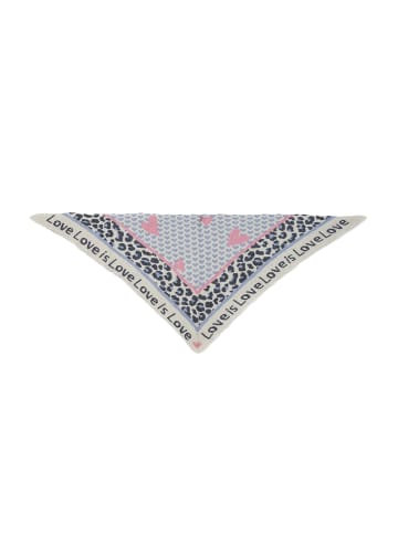 Faera Animal Love Dreieckstuch elastischer Strick Leo Muster in Blau