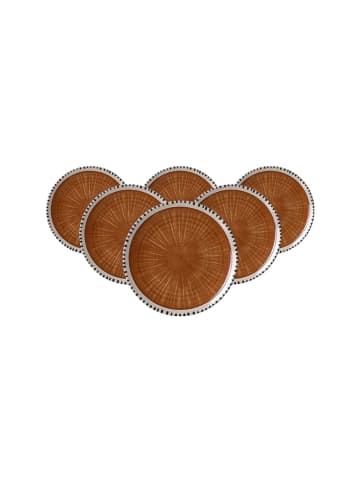 Ritzenhoff & Breker 6er Set Dessertteller Natura ø 20,5 cm in Braun