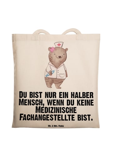 Mr. & Mrs. Panda Tragetasche Medizinische Fachangestellte Herz m... in Creme