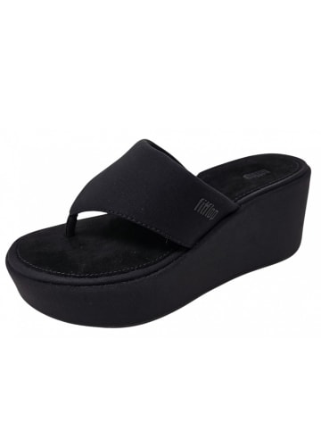 fitflop Zehentrenner Plattforms Wedge in Schwarz