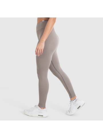 SMILODOX Kompression Leggings Amaze Ripp in Taupe