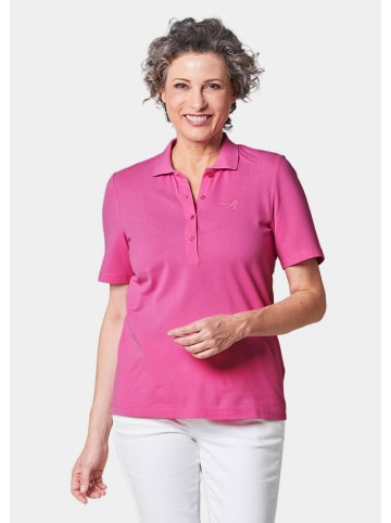 GOLDNER Kurzgröße:  Poloshirt in hochwertiger Pikee-Qualität in pink