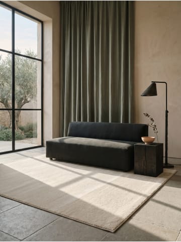 KADIMA DESIGN Teppich Kurzflor Uni rutschhemmend pflegeleicht Wohnzimmer Flur in Beige