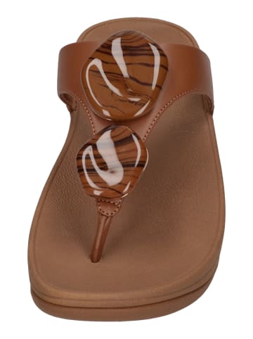 fitflop Zehentrenner LULU MARBLED-STONE TOE-POST SANDALS in braun