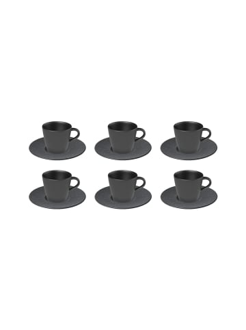 Villeroy & Boch 6er Set Espresso Set Manufacture Rock 60 ml in schwarz