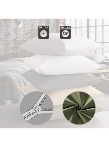 Erwin Müller Perkal Kissenbezug Günzburg in oliv