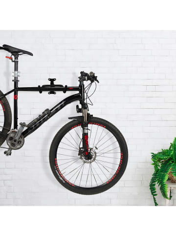 relaxdays Fahrrad Wandhalterung in Schwarz