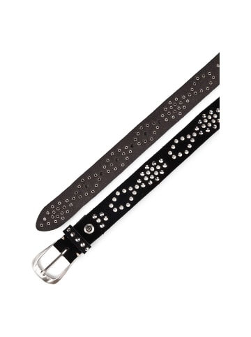 b.belt Nietengürtel Leder black