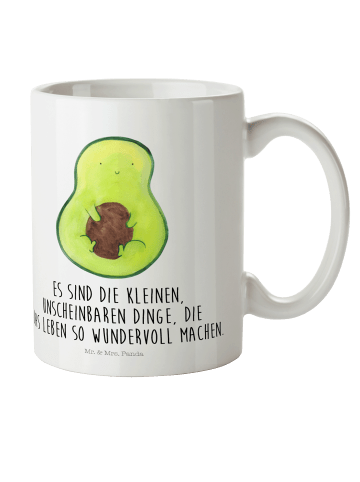 Mr. & Mrs. Panda Kindertasse Avocado Kern mit Spruch in Weiß