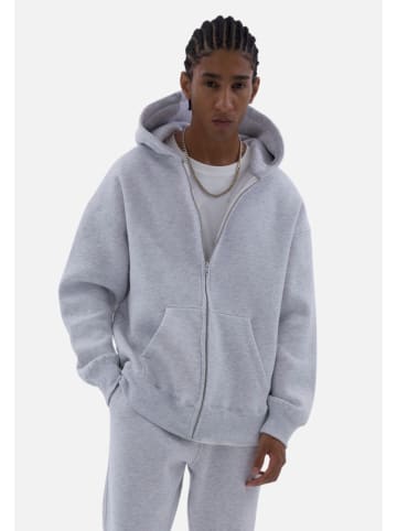 COFI 1453 Basic ZIP Hoodie in Grau-Melange