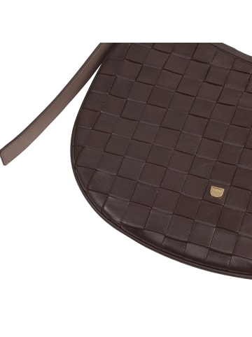 DuDu Hispani Schultertasche Leder 32 cm in coffee brown