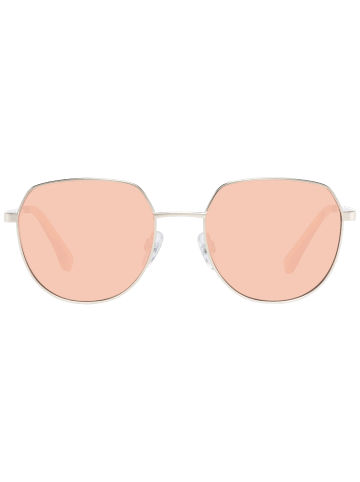 Benetton Frauen Sonnenbrille Quadratisch Gold