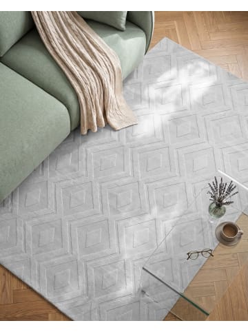 Beliani Kurzflor KEVIREL in Grau - (W) 160 x (L) 230 cm