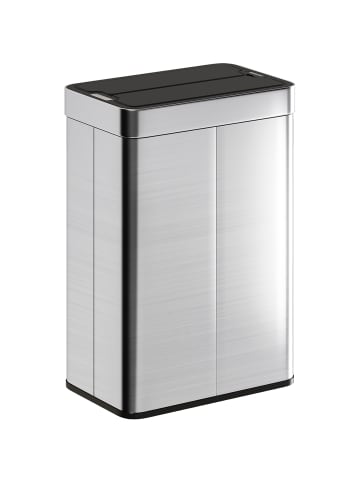 HOMCOM Sensor Mülleimer-41L x 26,5B x 59H cm-Silber