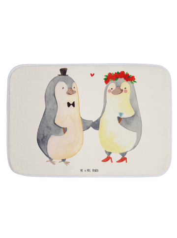 Mr. & Mrs. Panda Badvorleger Pinguin Heirat ohne Spruch in Weiß