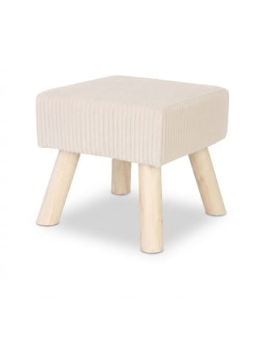 relaxdays Hocker in Beige/ Natur - (B)30 x (H)30 x (T)30 cm