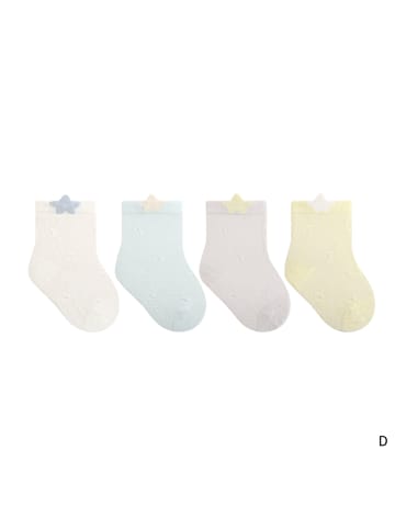 MUNADUNA 4er-Set 'Sternchen' Baby Sommersocken