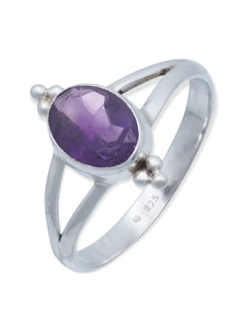 mantraroma 925er Silber - Ringe mit Amethyst facettiert