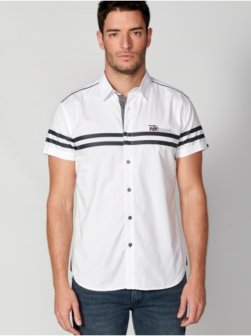 KOROSHI Kurzarmshirt in weiß