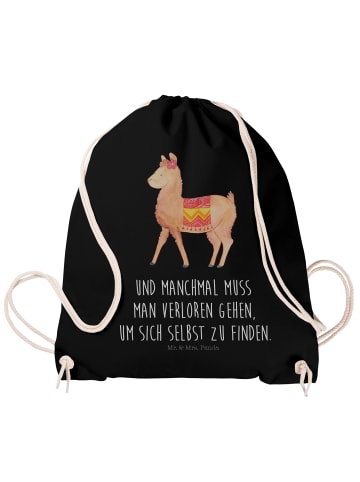 Mr. & Mrs. Panda Beutel Alpaka Stolz mit Spruch in Schwarz