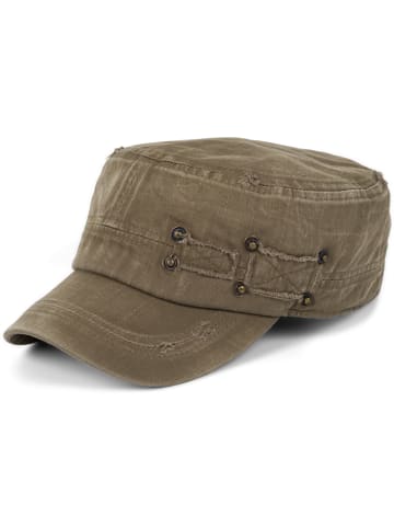 styleBREAKER Military Cap in Oliv-Braun