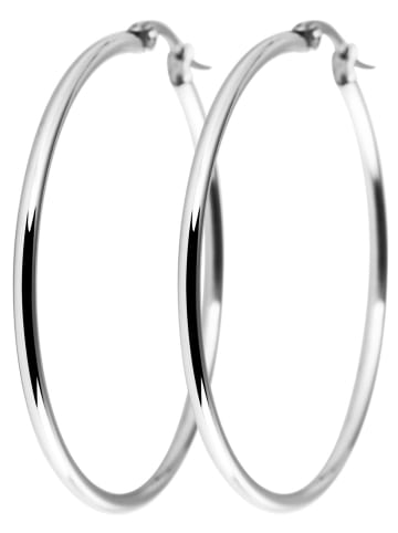 Adeliás Damen Ohrringe – Creole aus Edelstahl in silber