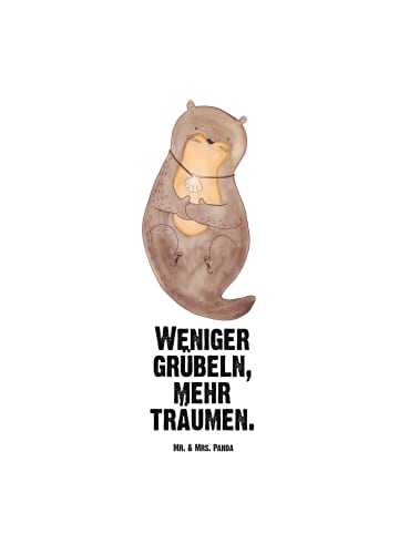 Mr. & Mrs. Panda Thermoflasche Otter Muschel mit Spruch in Weiß