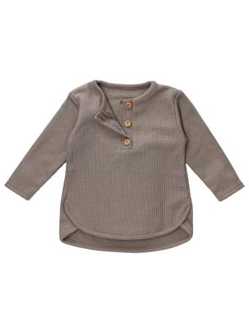 MaBu Kids Shirt Langarm Nice, Wild & Cute in taupe