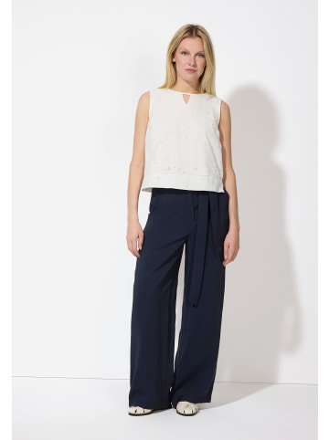 More & More Blusentop Lochspitze in off white