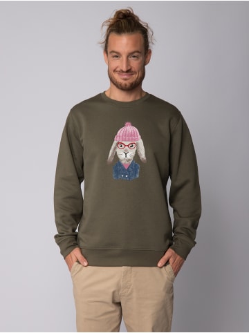 wat? Apparel Sweatshirt Hase in Khaki